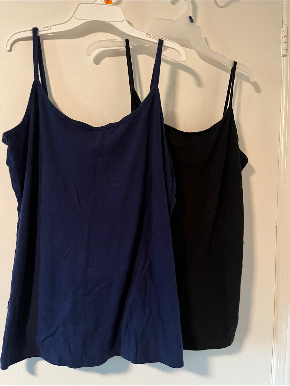 George Women's Navy and Black Spaghetti Strap Camisoles